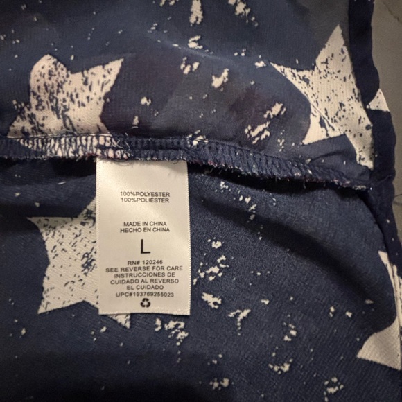 Wallflower Navy and White Star and Stripes Kimono - Picture 6 of 6